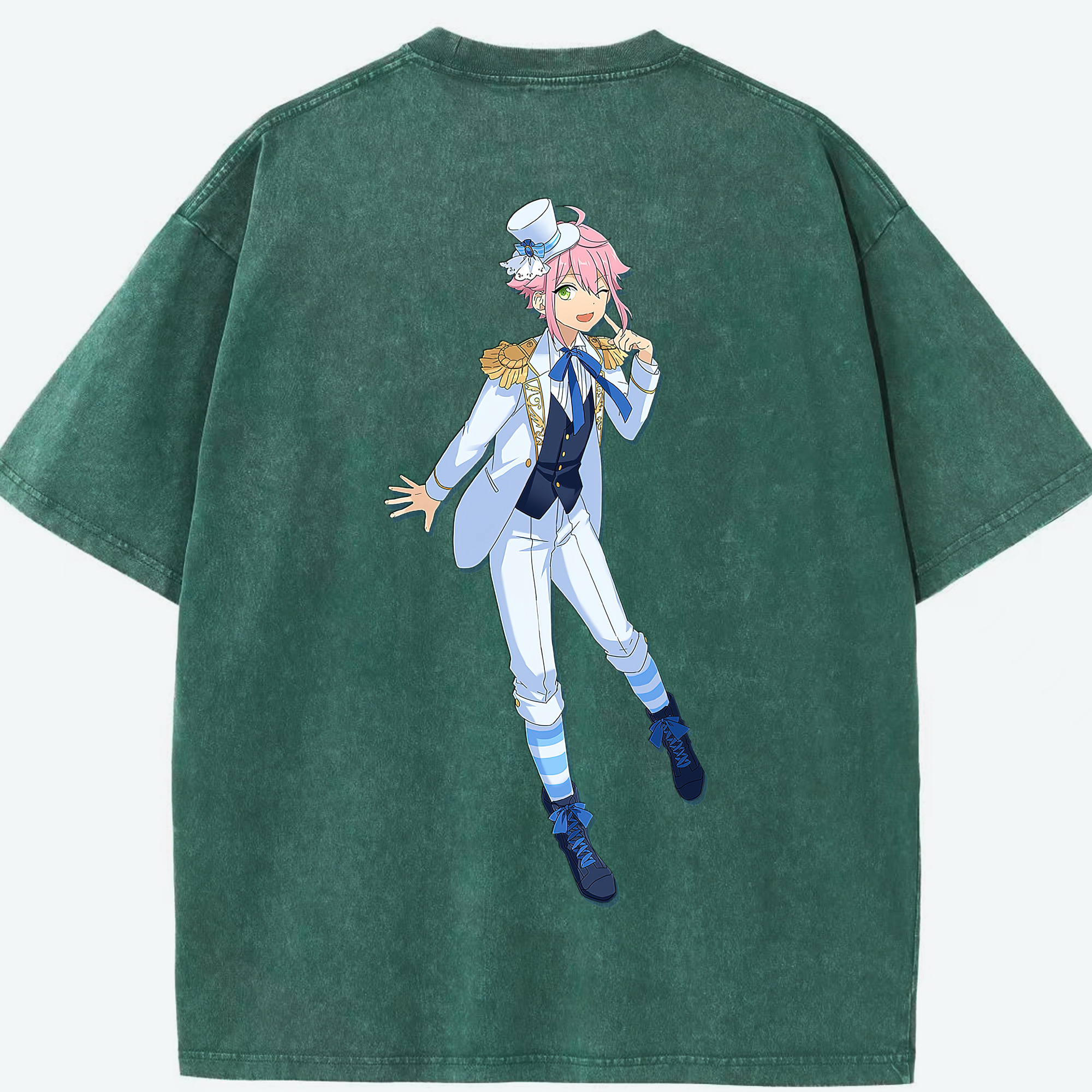 （画像用） あんさんぶるスターズ! Ensemble Stars 綿100% ヴィンテージ風 半袖Tシャツ（背面プリント）